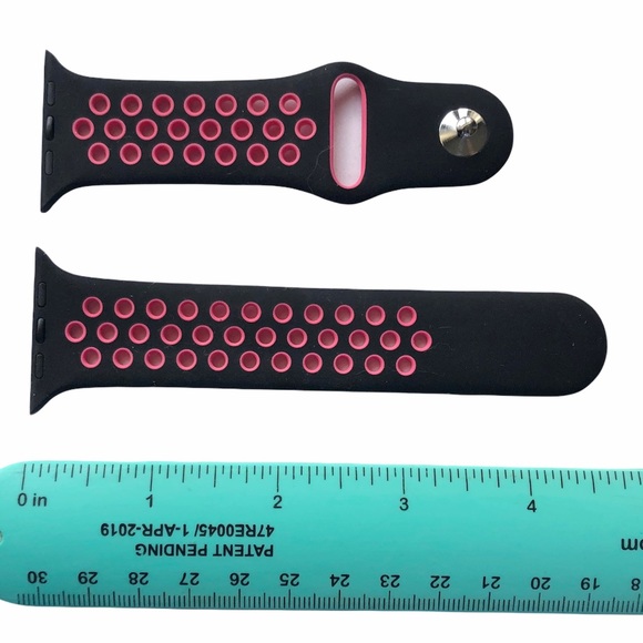 5/$20 NEW Pink Black Sport Band Apple Watch 44/45/49 mm S/M Holes - Picture 4 of 7